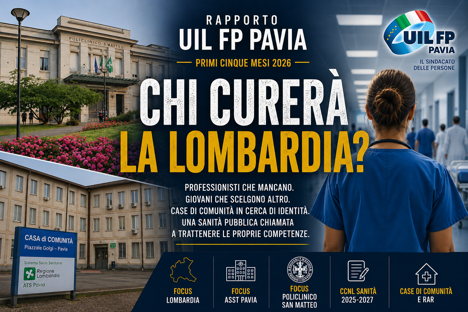 CHI CURERA' LA LOMBARDIA ? DIMISSIONI, CARENZA DI PERSONALE, CASE DI COMUNITA' E NUOVE SFIDE DELLA SANITA' PUBBLICA