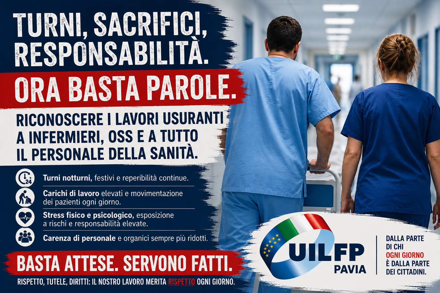 SANITÀ, TURNI E SACRIFICI NON BASTANO: IL RICONOSCIMENTO DEI LAVORI USURANTI RESTA UNA PROMESSA MANCATA