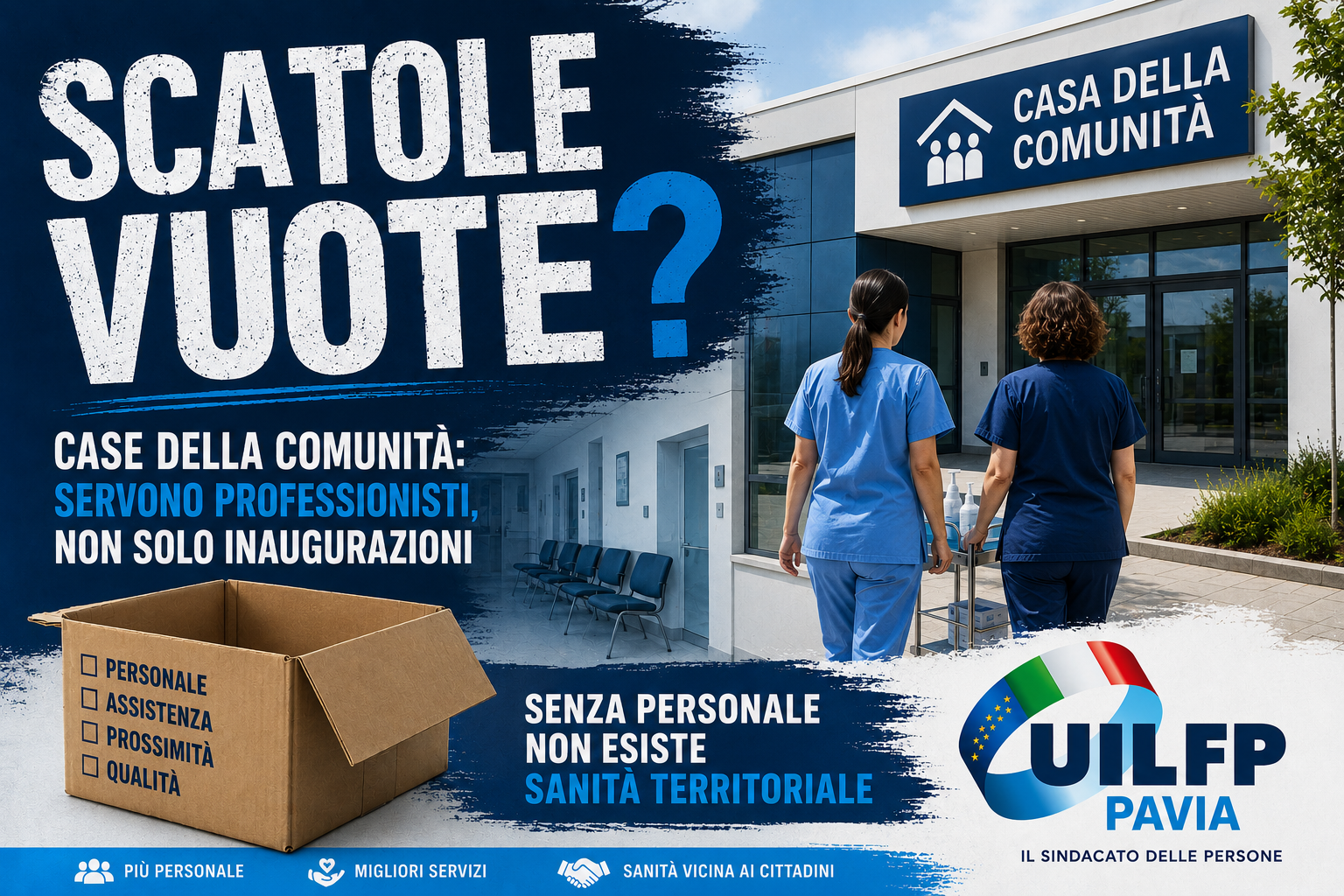 CASE DELLA COMUNITÀ: SENZA PERSONALE LA RIFORMA DELLA SANITÀ TERRITORIALE RISCHIA DI FALLIRE